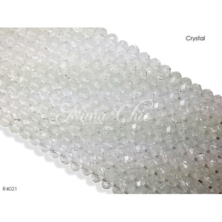 1 Filo di Cipollotti in cristallo sfaccettato 4mm Crystal
