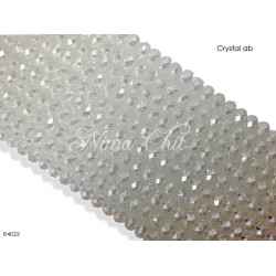 1 Filo di Cipollotti in cristallo sfaccettato 4mm Crystal ab