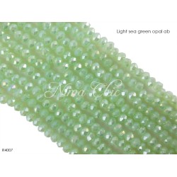 1 Filo di Cipollotti in cristallo sfaccettato 4mm Light sea green opal ab