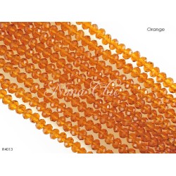 1 Filo di Cipollotti in cristallo sfaccettato 4mm Orange