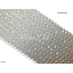 1 Filo di Cipollotti in cristallo sfaccettato 6mm Crystal ab