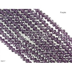 1 Filo di Cipollotti in cristallo sfaccettato 6mm Purple