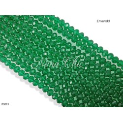 1 Filo di Cipollotti in cristallo sfaccettato 8mm Emerald