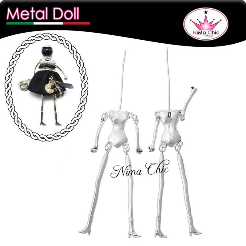Base BAMBOLINA in metallo charms DOLL 75mm