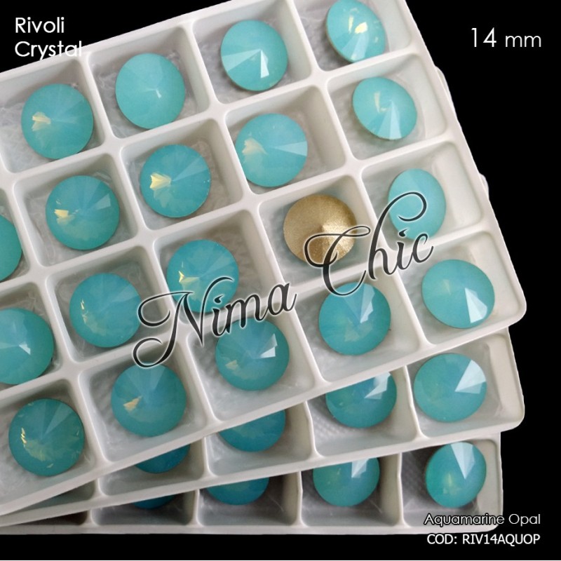 2pz RIVOLI in cristallo aquamarine opal