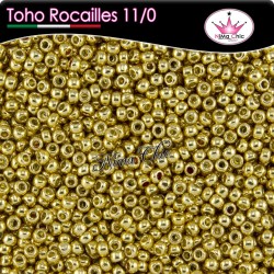 10 gr TOHO ROCAILLES 11/0 Permanent finish galvanized yellow gold