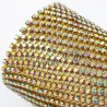 50cm Catena Strass in OTTONE Gold/Crystal ab 3,5mm