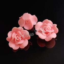 2pz ROSE in polymer 30mm con foro passante  - ROSE