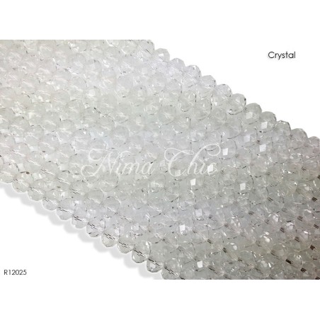 10 Pz di Cipollotti in cristallo 12mm sfaccettati  Crystal