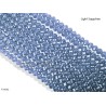 20pz  Cipollotti 10mm in cristallo sfaccettato Light Sapphire