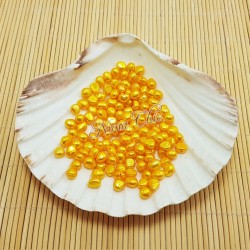 10 Perle di fiume irregolari 6/7 mm Sun orange