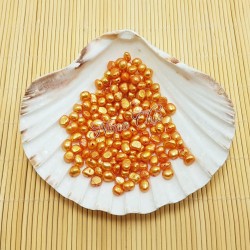 10 Perle di fiume irregolari 6/7 mm Orange