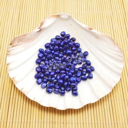 10 Perle di fiume irregolari 6/7 mm Cobalt blue