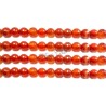 1 FILO Perle di AGATA striata 4mm arancione sfaccettato