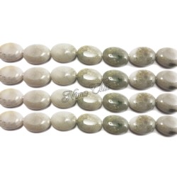 4pz perle ovali in pietra di GIADA 13x18mm naturale