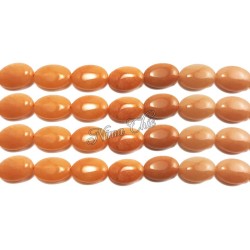 4pz perle ovali in pietra di GIADA 13x18mm sun
