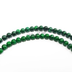 1 Filo di perle tonde in GIADA 6mm verde malachite