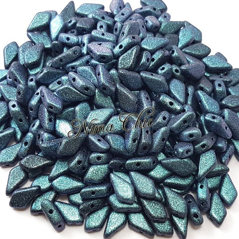 Kite Beads Polychrome Dark Capri blue 