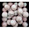 2 pz perle ceramica 12mm Rosa antico 