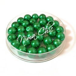 100 pz perle in vetro cerato pvc Verde Smeraldo 6mm