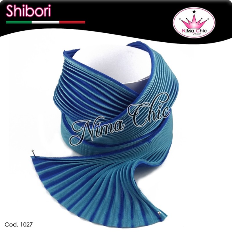 15 cm SETA SHIBORI capri blue
