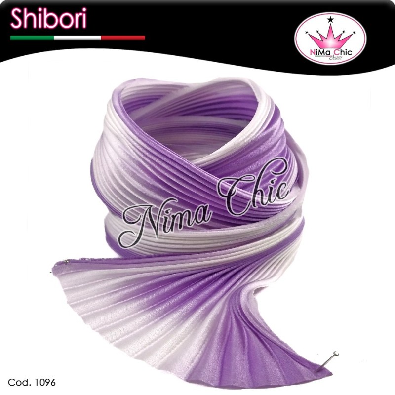 15 cm SETA SHIBORI white violet