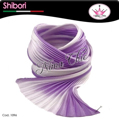 15 cm SETA SHIBORI white violet