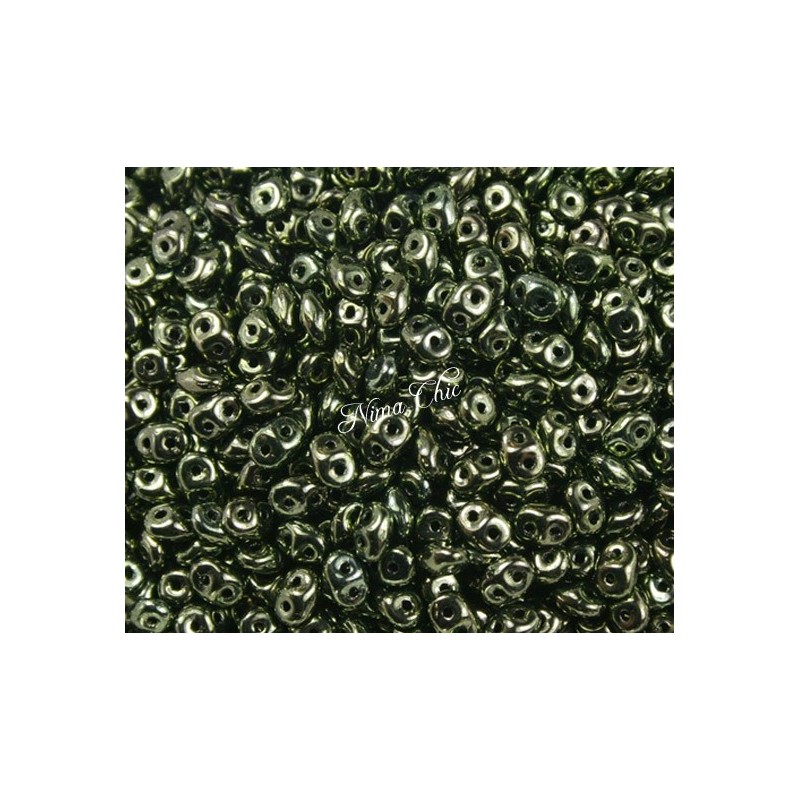 10gr SUPERDUO perline di conteria 2,5x5 mm luster metallic olivine