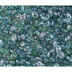 10gr SUPERDUO perline di conteria 2,5x5 mm twilight aquamarine