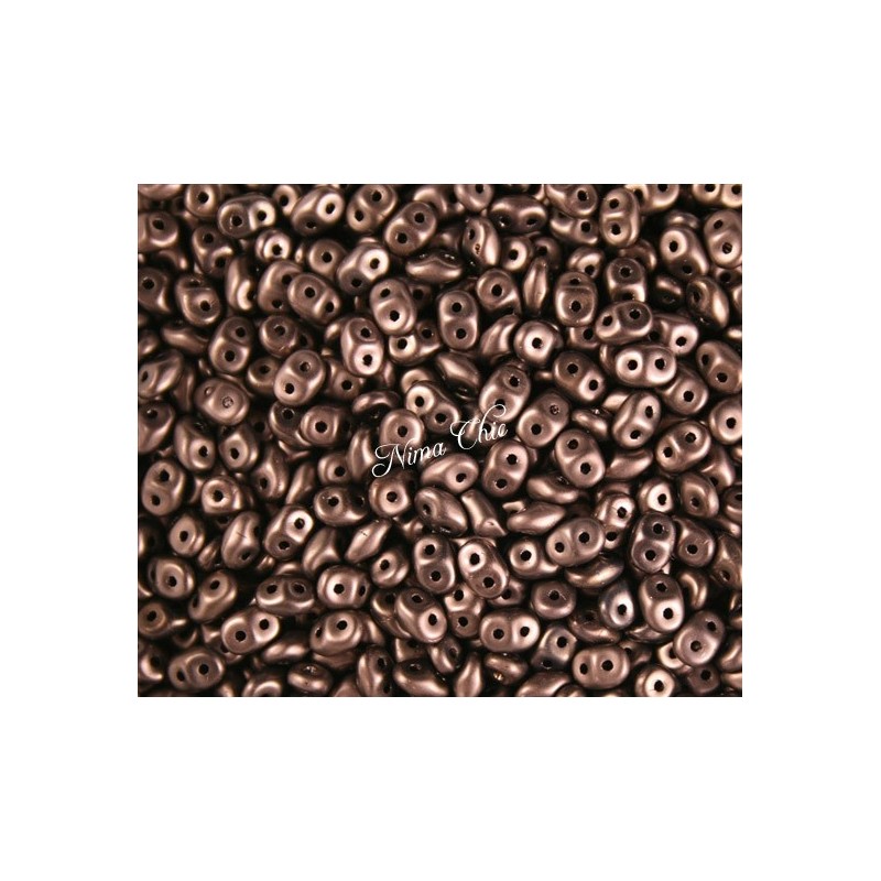 10gr SUPERDUO perline di conteria 2,5x5 mm matte dark bronze