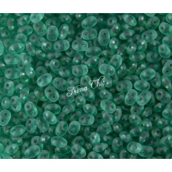 10gr SUPERDUO perline di conteria 2,5x5 mm matte emerald