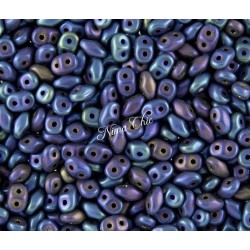 10gr SUPERDUO perline di conteria 2,5x5 mm matte iris blue