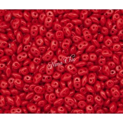 10gr SUPERDUO perline di conteria 2,5x5 mm opal red