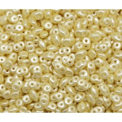 10gr SUPERDUO perline di conteria 2,5x5 mm pearl coat cream