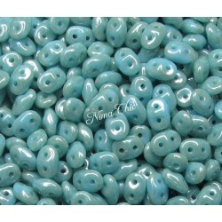 10gr SUPERDUO perline di conteria 2,5x5 mm silk opal blue