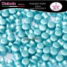 30pz DIABOLO SHAPE BEADS 4x6mm Alabaster pastel aqua