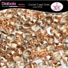 30pz DIABOLO SHAPE BEADS 4x6mm Crystal capri gold