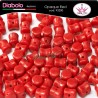 30pz DIABOLO SHAPE BEADS 4x6mm Opaque red