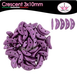 5gr CRESCENT BEADS perline conteria Saturated metallic stell pink
