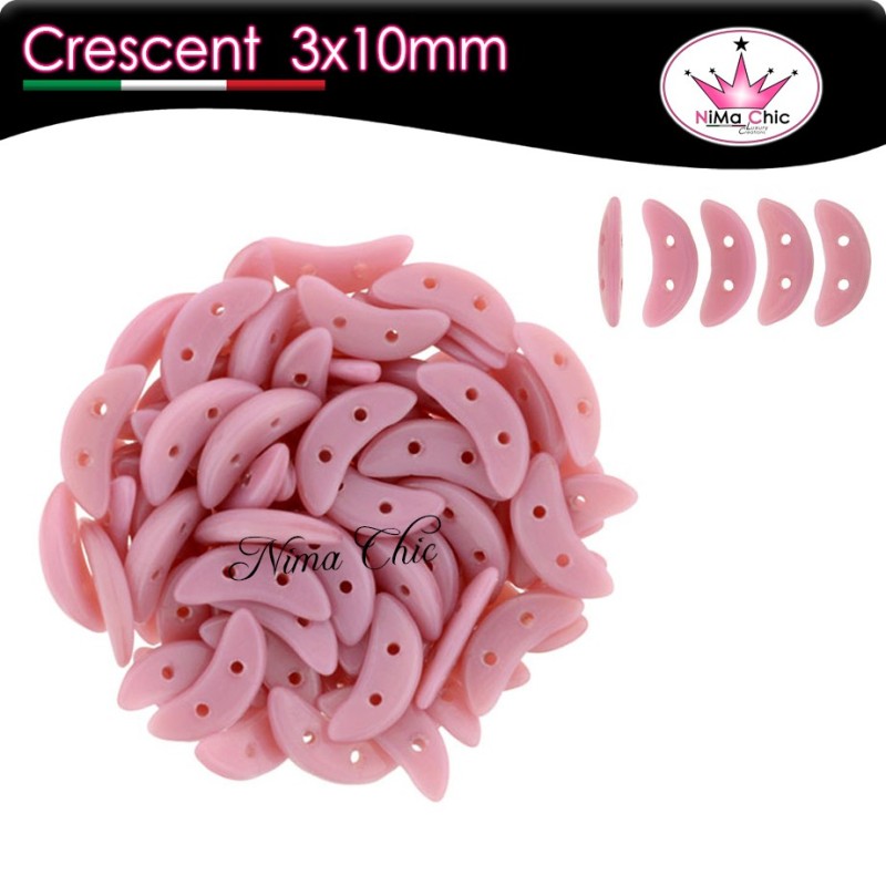 5gr CRESCENT BEADS perline conteria Pink coral