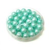 80 pz perle in vetro cerato pvc Verde Tiffany 8mm