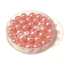 80 pz perle in vetro cerato pvc Rosa 8mm