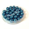 80 pz perle in vetro cerato pvc Blu 8mm