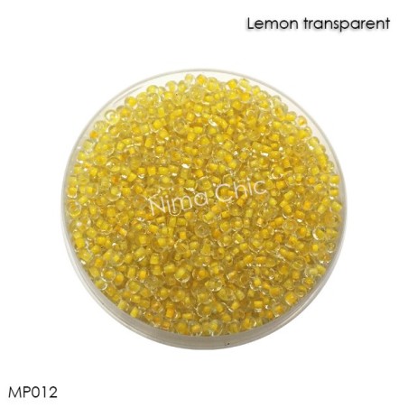 10 gr perline conteria Lemon Transparent 2mm