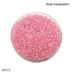 10 gr perline conteria Rose Transparent 2mm