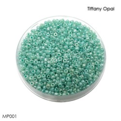 10 gr perline conteria Verde Tiffany 2mm