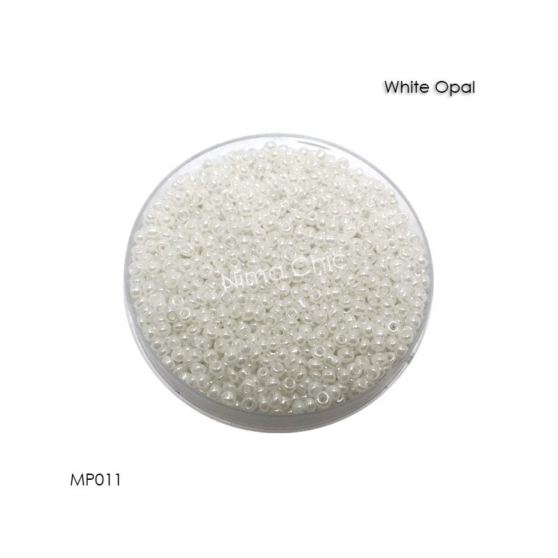 10 gr perline conteria White Opal 2mm